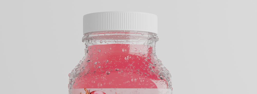 Cold-pressed apple rose juice, chilled